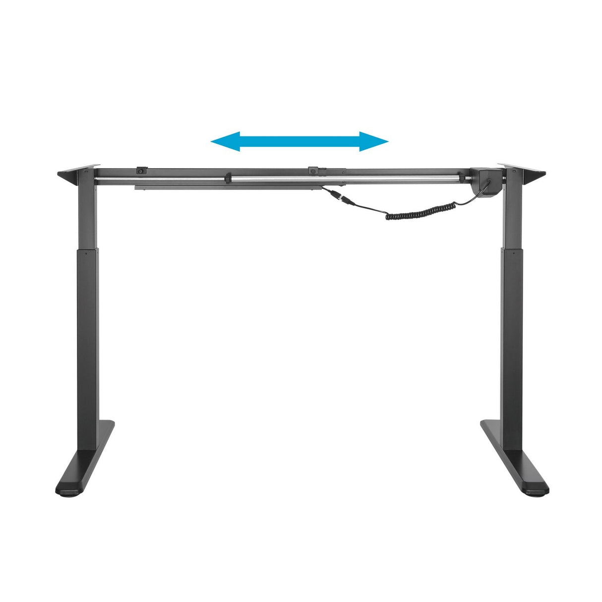 Aisens Bastidor De Escritorio Motorizado - Altura Ajustable Panel De Control - 80kg - Negro