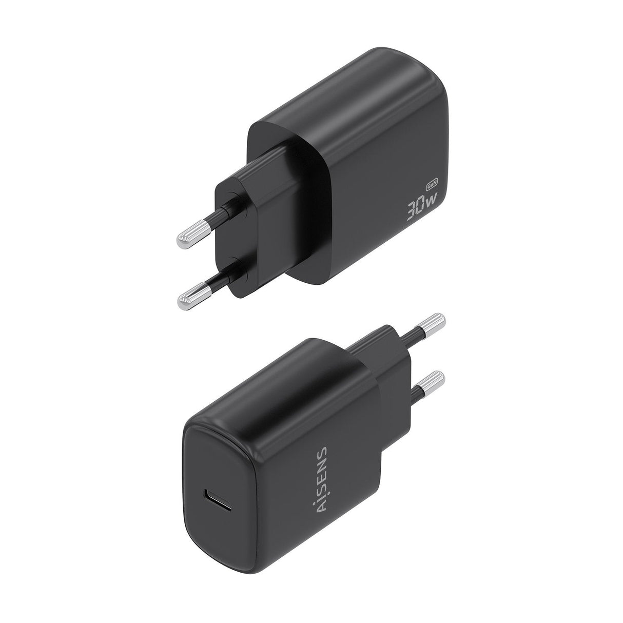 Aisens Cargador Gan 30w, 1xusb-C Pd3.0, Negro