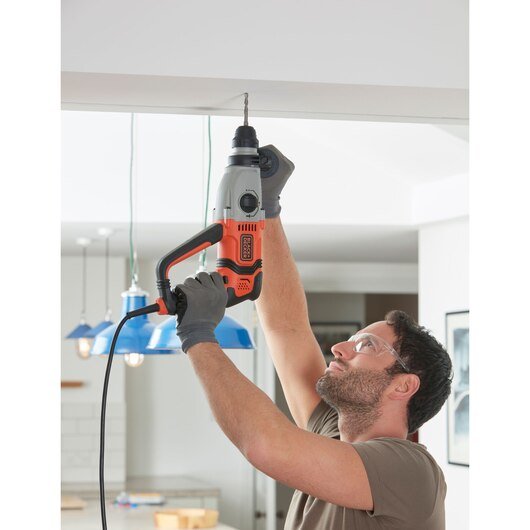 Black+Decker Behs02k-Qs, Martillo Perforador Negro/Naranja