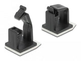 Delock Portacables Con Clip De Bloqueo Autoadhesivo Negro 10 Piezas
