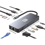 Leotec Docking Station 11-1 Plus 1usb-C Pd100 3usb3.2 Hdmi Vga Ggl Lectjsd Mcsd
