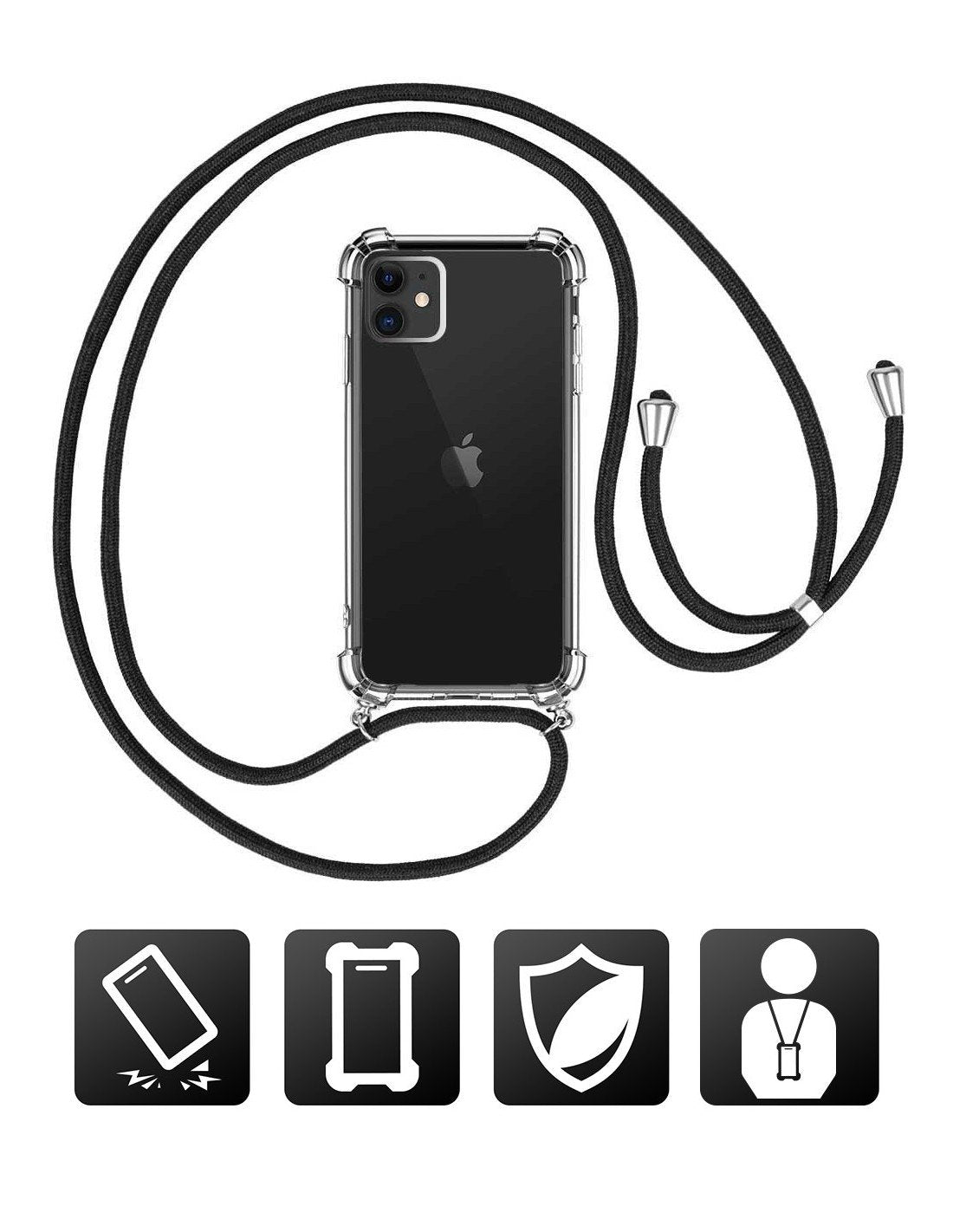 Akashi Trasera Silicona Cuerda Transparente Apple Iphone 11