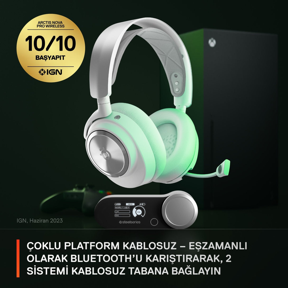 Auriculares Steelseries Arctis Nova Pro Wireless X, Gaming Blancos, Anc, Usb-C, Jack 61525