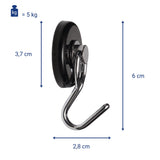 EAN 4002390054942 - MAUL 6155790 gancho para almacenamiento Interior Gancho universal Negro, Acero inoxidable 2 pieza(s) imagen 6
