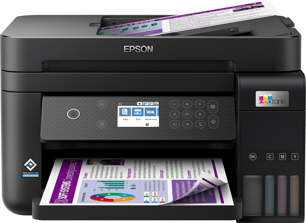 Impresora Epson Ecotank L6270, 3 En 1, A4, 1200 X 4800 Ppp, 33 Ppm, Usb, Wi-Fi, Lan