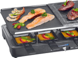 Clatronic 2 En 1 Raclette Grill Rg 3518 Negro/Acero Inoxidable Rg3518