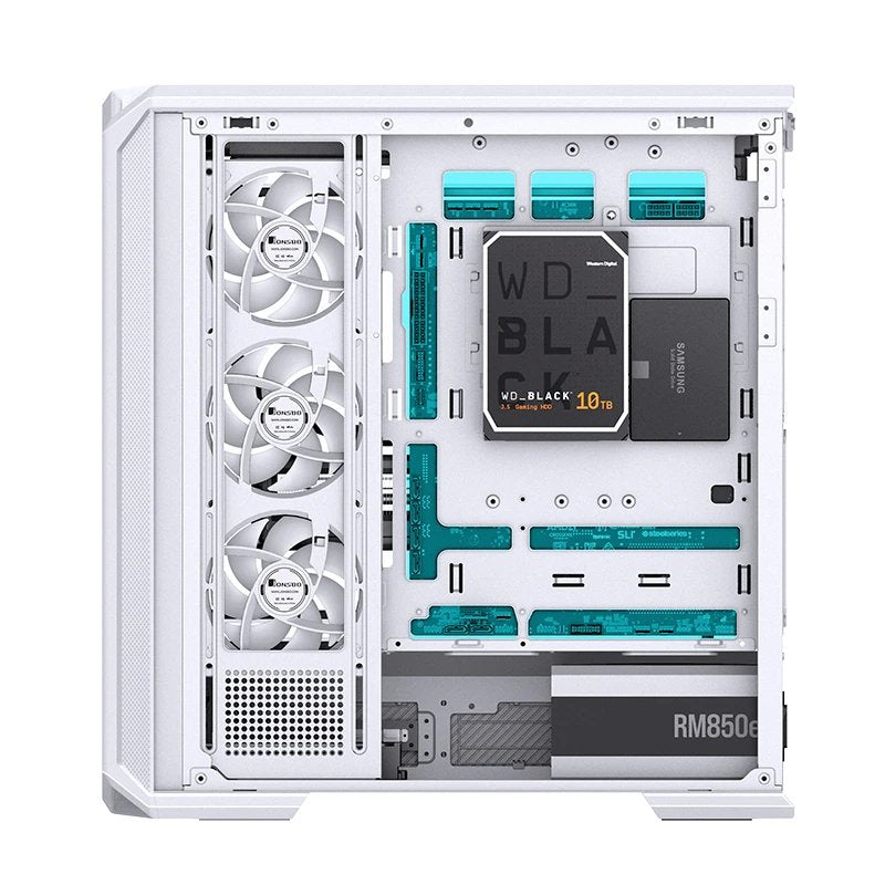 Jonsbo D400 Pc-Gehäuse, Midi Tower, Atx, Tempered Glass - Weiss