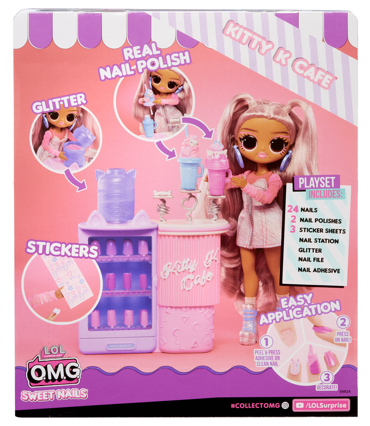 Muñeca Mga Entertainment L.Ol Surprise Omg Sweet Nails - Kitty K Café