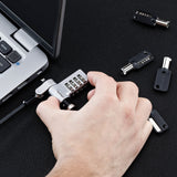 Startech.Com Startech - Candado Con Cable De Seguridad - 3-In-1, Keyed Alike/Combination Security Cable Lock, Anti-Theft - Negro & Plateado - 2 M - Conforme Taa (Paquete Con 10)