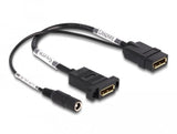 Delock Displayport Cable 4k 60 Hz Mit Dc Einspeisung 2,1 X 5,5 Mm 0,30 M Zum Einbau