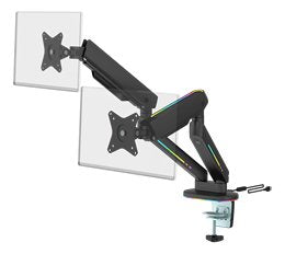 Deltaco Monitorhalt. M. Federung F. 2 Mon. Rgb Schwarz