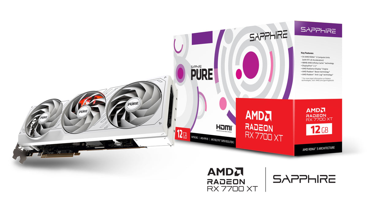 Sapphire Pure Radeon Rx 7700 Xt Amd 12 Gb Gddr6
