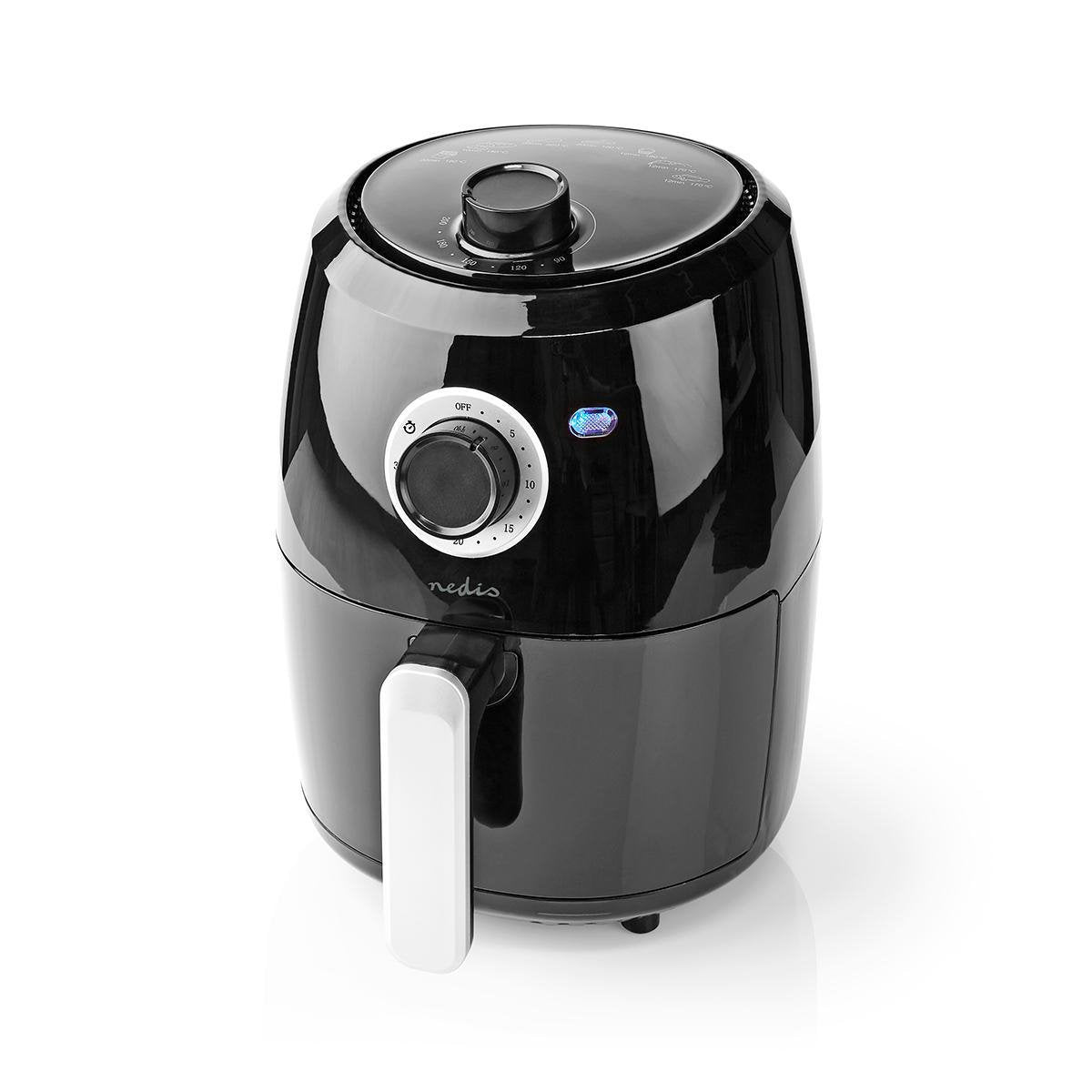 Nedis Freidora De Aire Caliente  2.4 L  Minutero: 30 Min  Analogico/Negro
