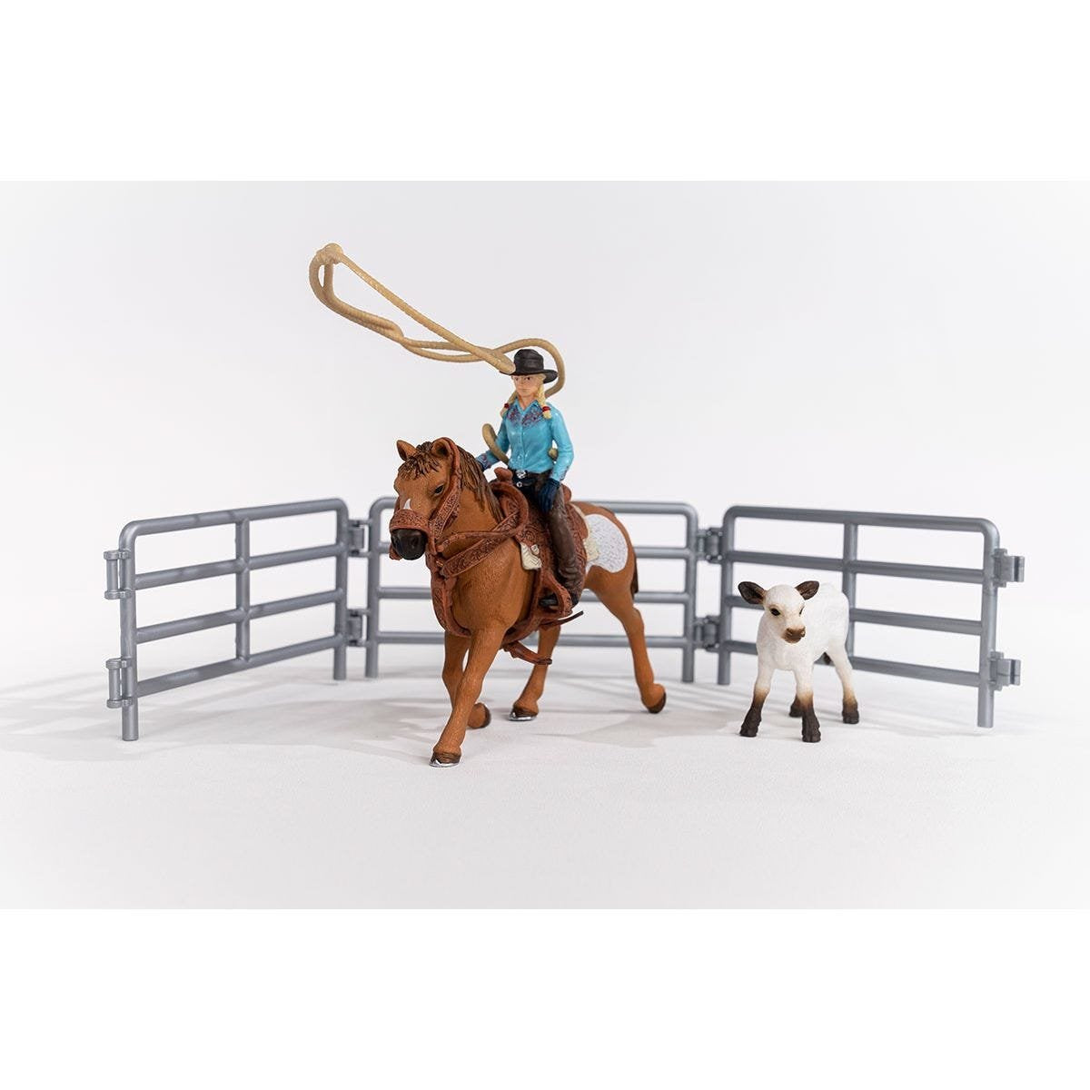 Figura De Juego Schleich Farm World Team Roping Mit Cowgirl, Spielfigur 42577