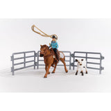 Figura De Juego Schleich Farm World Team Roping Mit Cowgirl, Spielfigur 42577