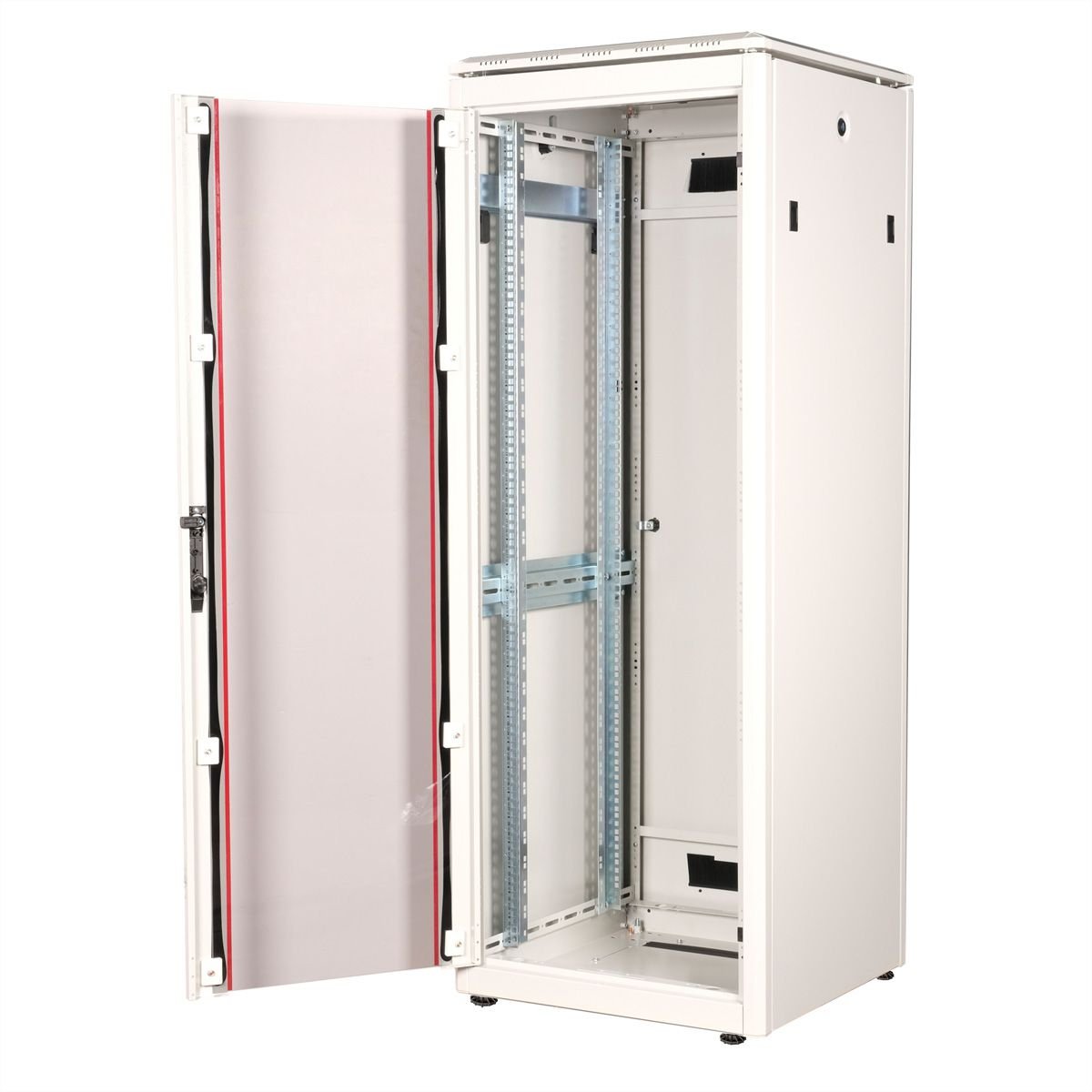 Roline 19-Zoll Netzwerkschrank Pro 32 He, 600x600 Bxt Glastr Grau