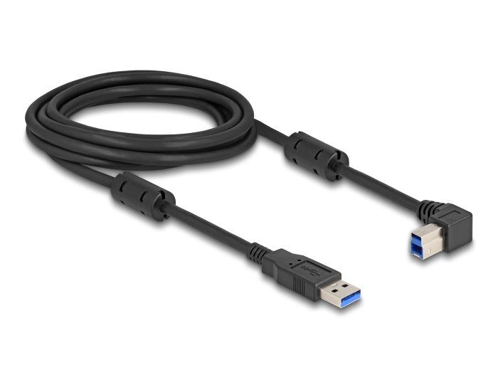 Delock 81110 Cable Usb 5 Gbps Tipo-A Macho A Tipo-B Macho 90° Acodado A La Derecha 3 M