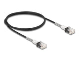 Delock 80389 Rj45 Cable De Red Con Doble Protección Contra Doblado Cat.6a Utp Slim 1 M Negro