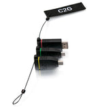 C2g 29878 Cambiador De Género Para Cable 3x Hdmi Mini Displayport, Displayport, Usb C Negro
