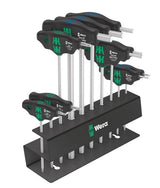Destornilladores  Wera Bicycle Set 6 Negro/Verde, 10 Piezas, Con Soporte Metálico Para Montaje En Pared 5004174001