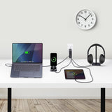 Cargador Usb-C/Usb-A De Pared Char Gan Pd 140w - Tipo C Pd 3.1