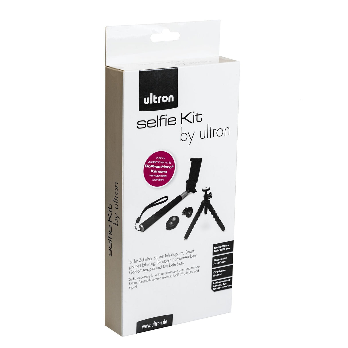 Selfie Ultron Kit - Tripod Con Shutter Y Selfie Stange