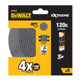 Pack 5 Lijas De Malla Ø125mm Grano: 120 Para Lijadoras Rotoorbitales Dtm3105-Qz Dewalt