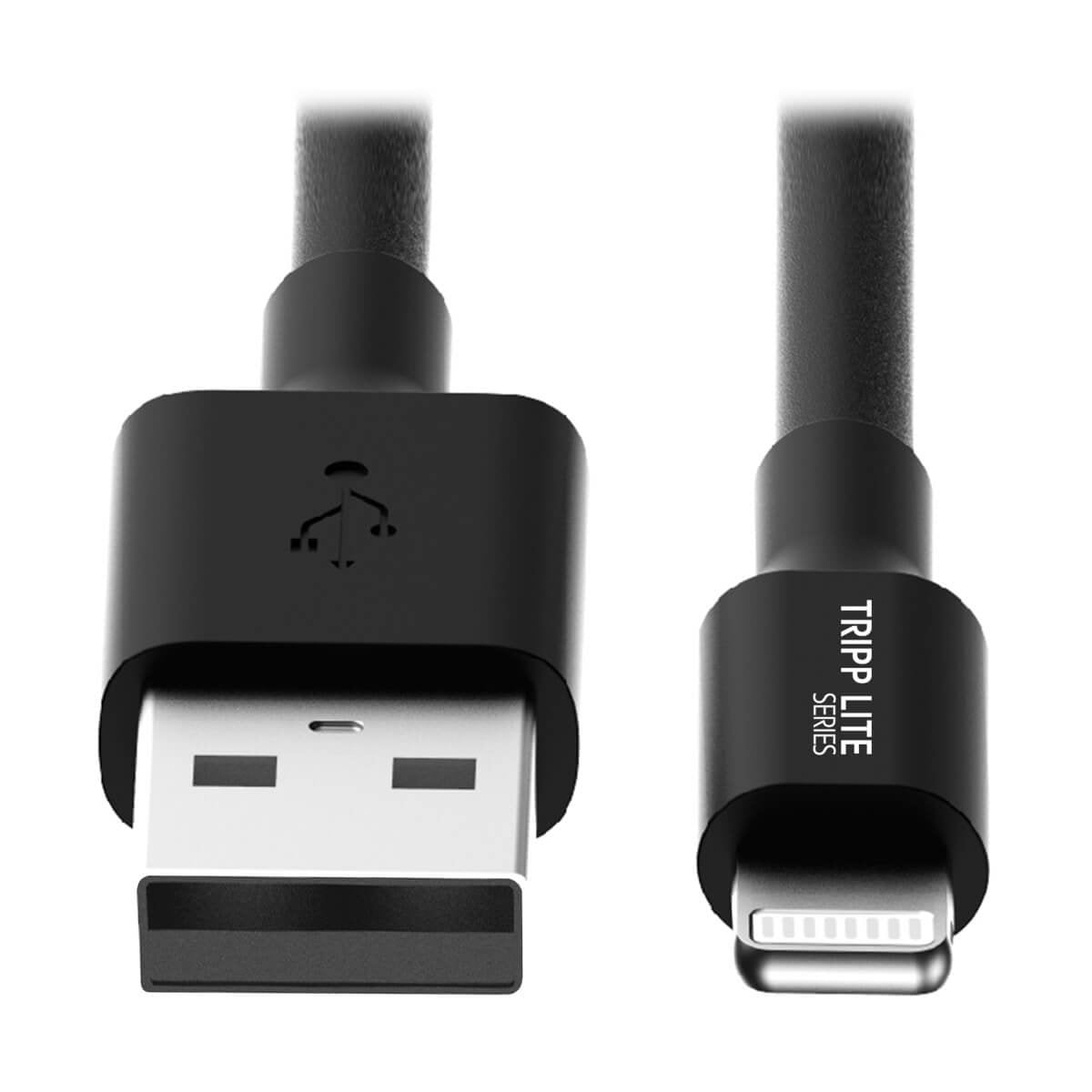 Tripp Lite M100-003-Bk Cable De Sincronización Y Carga Usb A A Lightning, Certificado Mfi - Negro, M/M, Usb 2.0, 0.91 M