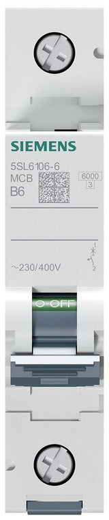 Siemens Automat B 6a 5sl61066 230 400v 6ka 1p B