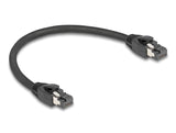 Delock Cable De Red Rj45 Cat.8.1 S/Ftp 25 Cm Bis 40 Gbps Negro