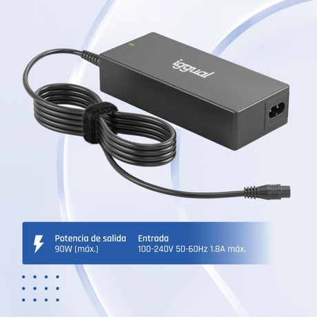 EAN 8435364320198 - iggual CUA-C-12T-90W adaptador e inversor de corriente Interior Negro imagen 3