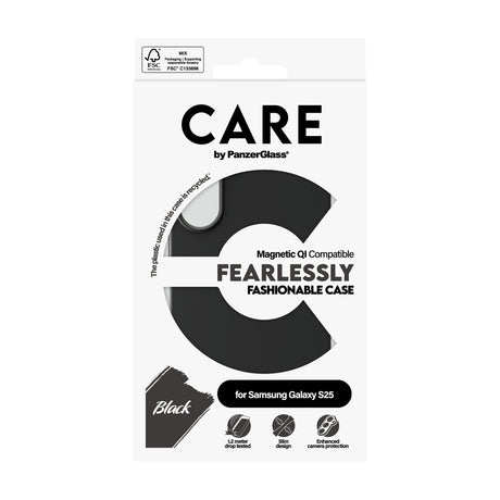 EAN 5715685016523 - PanzerGlass CARE™ by ® Case Black w. Qi Compatible Samsung Galaxy S25 funda para teléfono móvil Negro imagen 3
