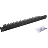 Inline® 19 Cable Entry Plate With Brush And Cable Strip, 1u, Ral 9005