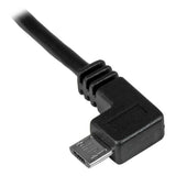 Startech Cable Usb 2.0 A Micro Usb 2m Acodado Negro Usbaub2mla