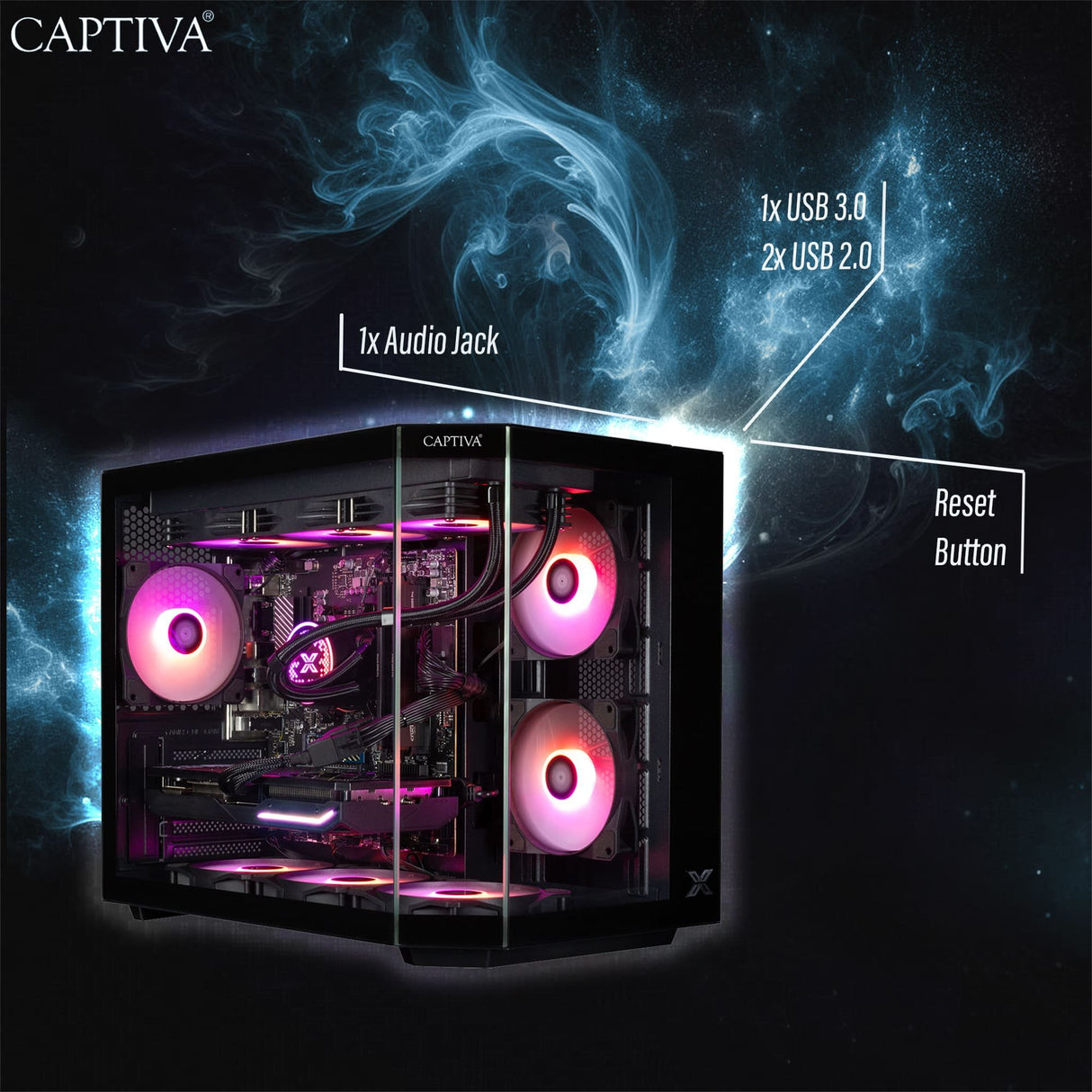 EAN 4046373901663 - CAPTIVA Highend Gaming R90-166 AMD Ryzen™ 7 7800X3D 32 GB DDR5-SDRAM 2 TB SSD NVIDIA GeForce RTX 5070 Win imagen 2
