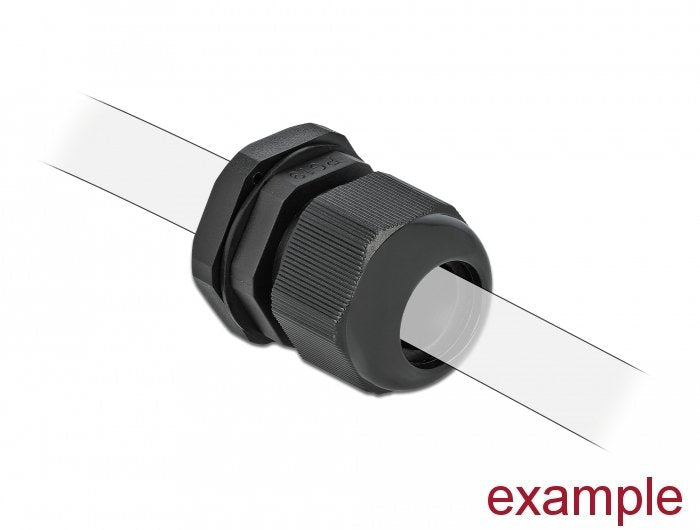 Delock Cableverschraubung Pg7 10 Stück Schwarz