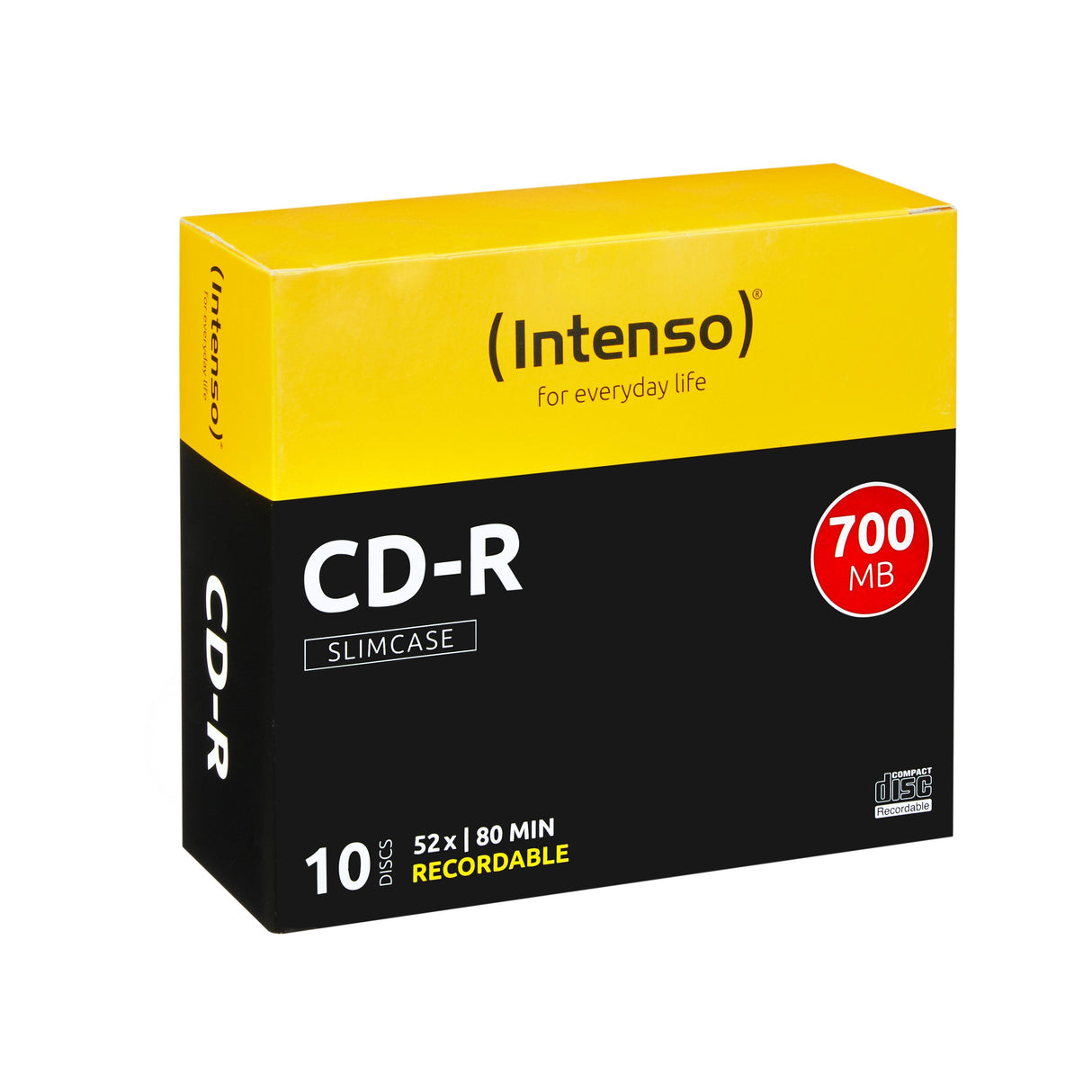Intenso Cd-R 700 Mb/80 Min; 52x Slim Cslim Case 10