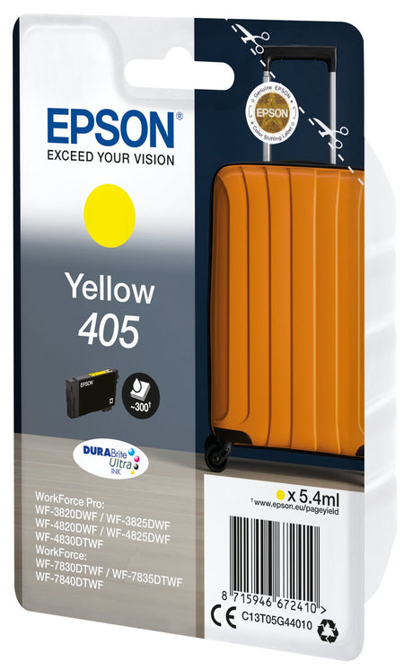 EAN 8715946672410 - Epson 405 DURABrite Ultra Ink cartucho de tinta 1 pieza(s) Original Rendimiento estándar Amarillo imagen 2