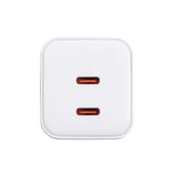 Akyga Wall Charger Ak-Ch-29 45w 2x Usb-C Pd Gan 5-20v 2.25-3a White