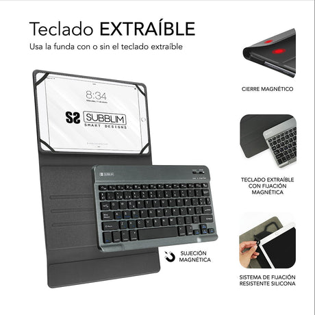 EAN 8436586741082 - SUBBLIM SUB-KT2-BT0002 teclado para móvil QWERTY Español Gris imagen 3