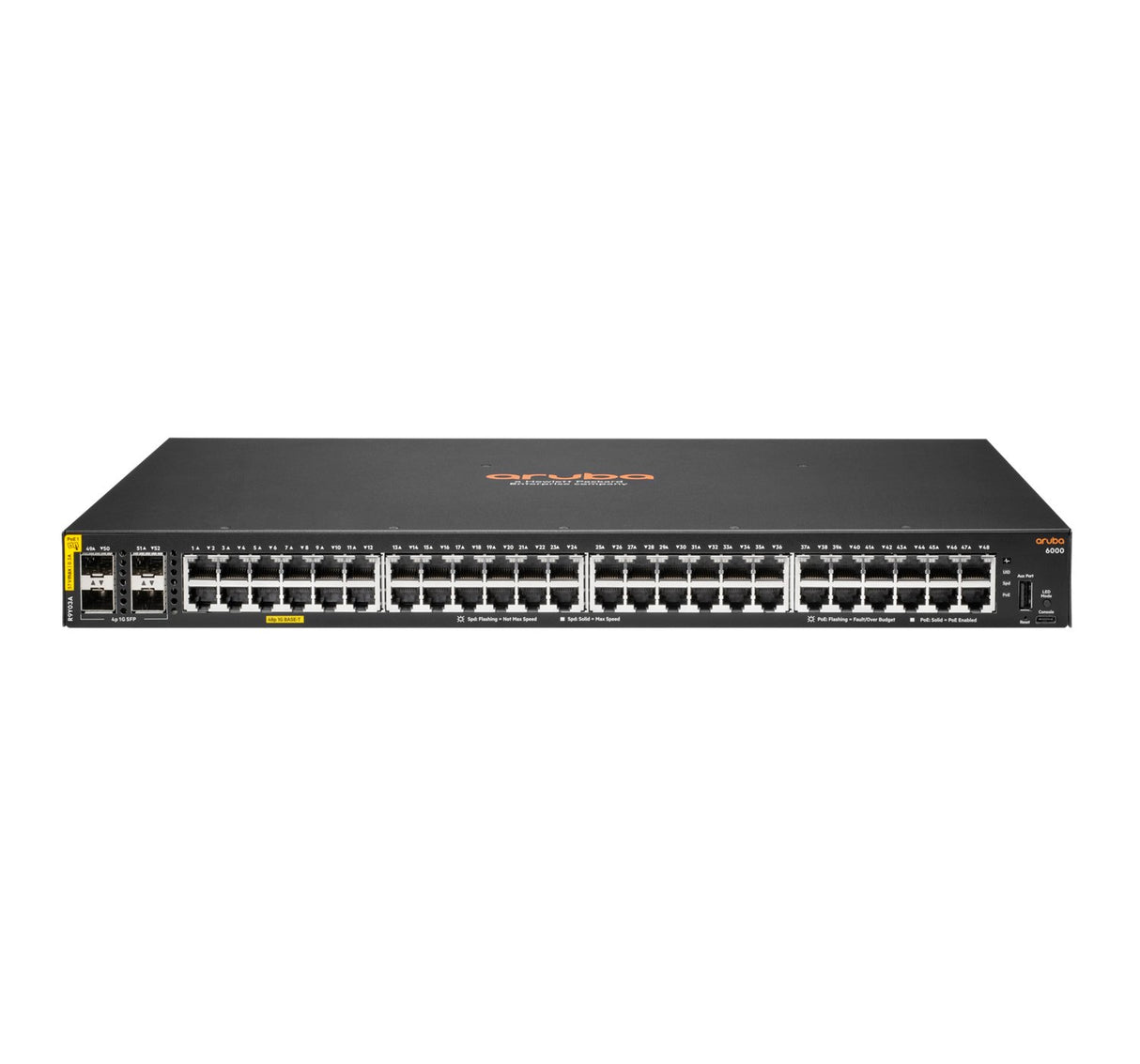 EAN 190017612034 - HPE Aruba Networking CX 6000 48G Class4 PoE 4SFP 740W Gestionado L3 Gigabit Ethernet (10/100/1000) Energía imagen 1