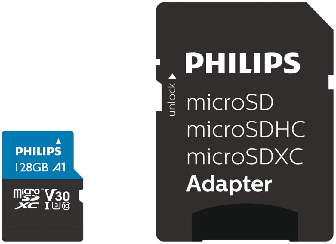 Philips Microsdxc 128gb Class 10 Uhs-I U3 Incl. Adapter