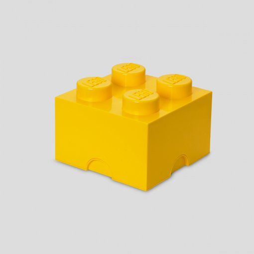 Room Copenhagen Lego Storage Brick 4 Amarillo, Caja De Almacenamiento Amarilla