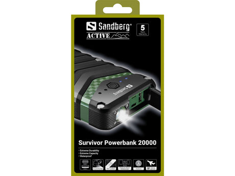 EAN 5705730420368 - Sandberg 420-36 batería externa Ión de litio 20000 mAh Negro, Verde imagen 7