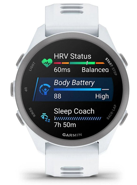 Garmin Forerunner 170 Music 3,05 Cm (1.2") Amoled 42 Mm Digital 390 X 390 Pixeles Pantalla Táctil Blanco Gps (Satélite)