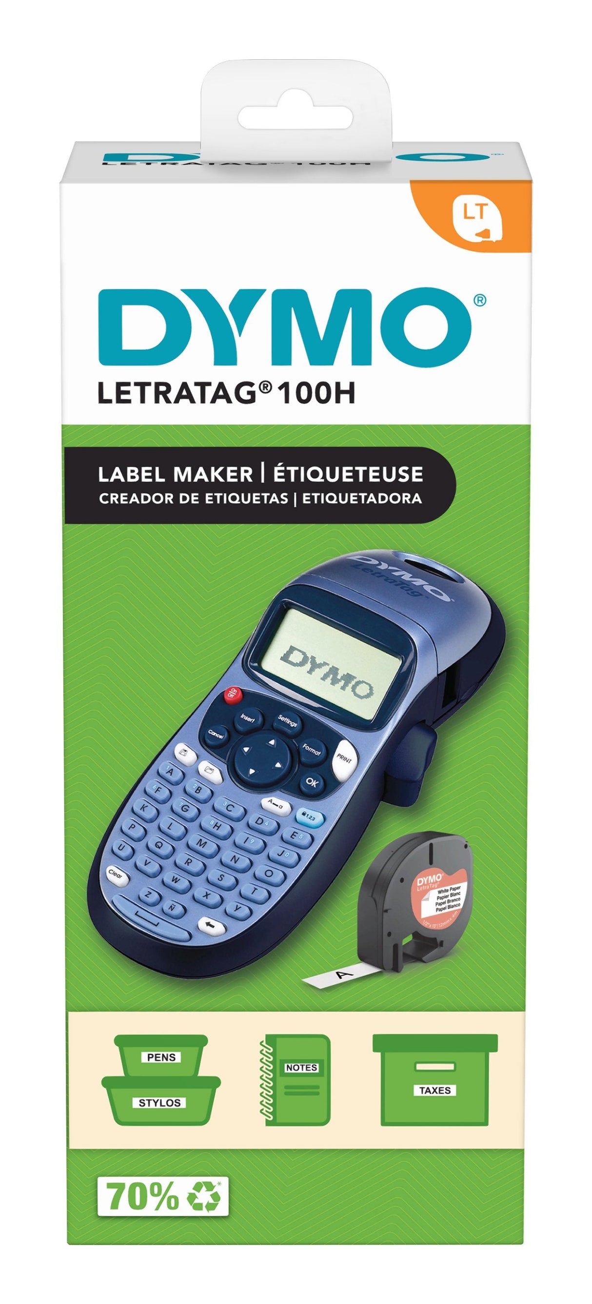 Dymo Letratag Lt-100 H Black