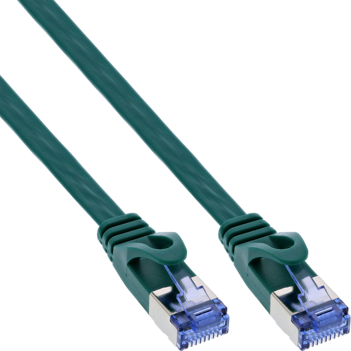 Cable De Red  Plano Inline, U/Ftp, Cat.6a, Verde, 7 M