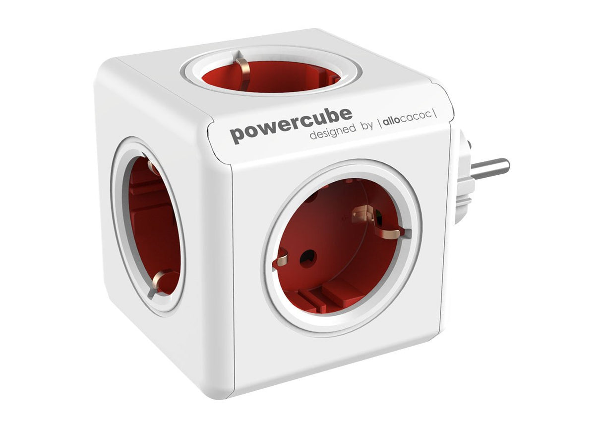 EAN 8718444085652 - Allocacoc PowerCube Original base múltiple 5 salidas AC Interior Rojo, Blanco imagen 1