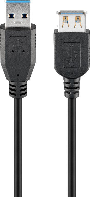 Goobay 93999 Cable Usb 3 M Alargo Macho A Hembra Negro