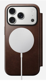 Nomad Modern Leather Folio Iphone 17 Pro Rustic Brown H.